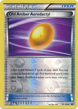 Old Amber Aerodactyl Reverse Holo 97 Normal