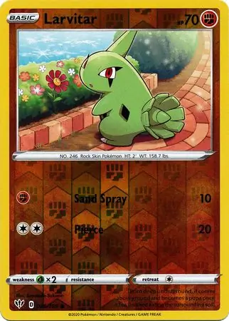 Larvitar Reverse Holo 086