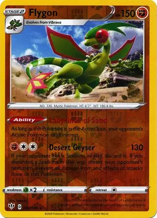 Flygon Reverse Holo 091
