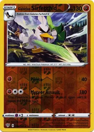 Galarian Sirfetch'd Reverse Holo 098 Normal