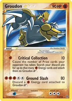 Groudon Gold Star 111 Normal