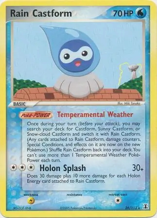Rain Castform Reverse Holo 26 Normal