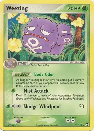 Weezing Reverse Holo 33 Normal
