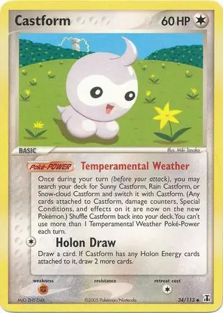 Castform Reverse Holo 34 Normal