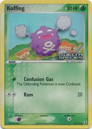 Koffing Reverse Holo 72 Normal