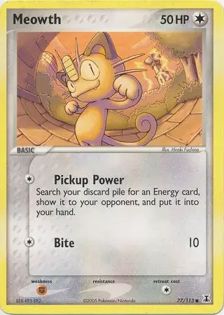 Meowth Reverse Holo 77 Normal