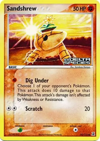 Sandshrew Reverse Holo 82 Normal