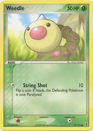 Weedle Reverse Holo 87