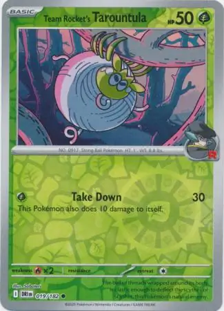 Team Rocket's Tarountula Reverse Holo 019