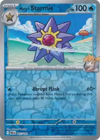 Misty's Starmie Reverse Holo 047