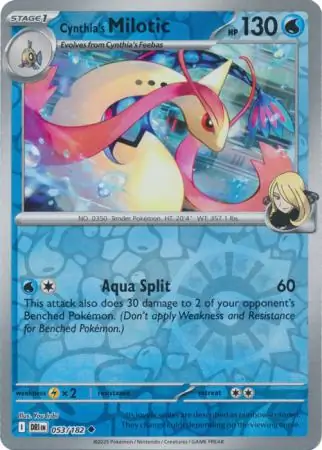 Cynthia's Milotic Reverse Holo 053