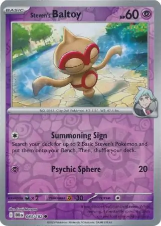 Steven's Baltoy Reverse Holo 083
