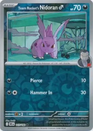 Team Rocket's Nidoran M Reverse Holo 117