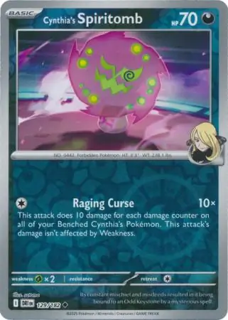 Cynthia's Spiritomb Reverse Holo 129