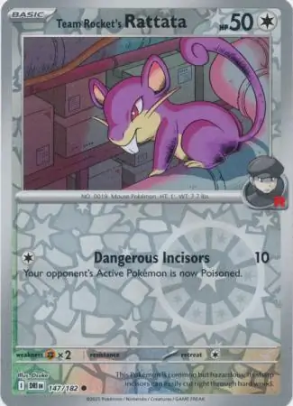 Team Rocket's Rattata Reverse Holo 147