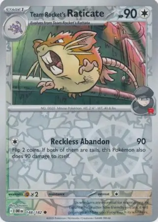 Team Rocket's Raticate Reverse Holo 148