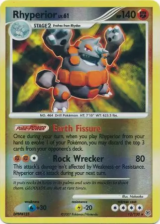 Rhyperior Reverse Holo 12 Normal