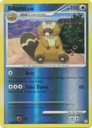 Bibarel Reverse Holo 20 Normal
