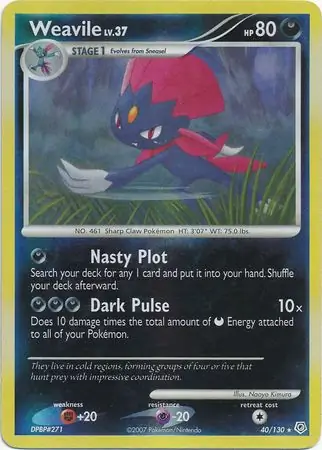 Weavile Reverse Holo 40 Normal
