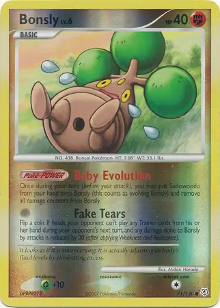 Bonsly Reverse Holo 71 Normal