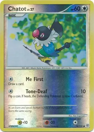Chatot Reverse Holo 74 Normal