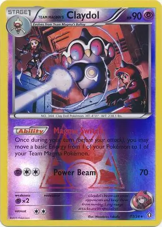 Team Magma's Claydol Reverse Holo 11 Normal