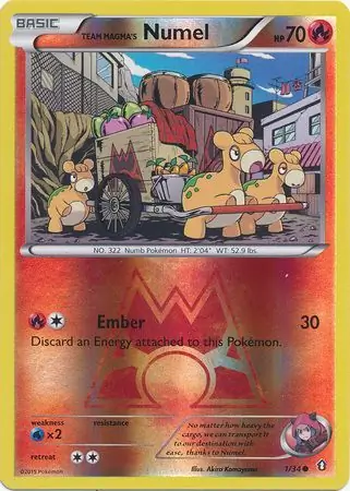 Team Magma's Numel Reverse Holo 1