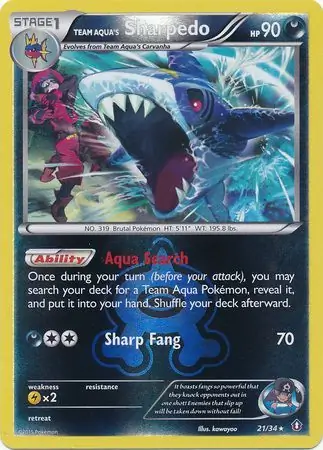 Team Aqua's Sharpedo Reverse Holo 21 Normal