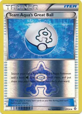 Team Aqua's Great Ball Reverse Holo 27 Normal