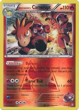 Team Magma's Camerupt Reverse Holo 2 Normal