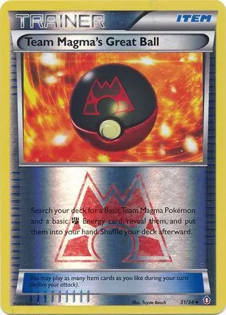Team Magma's Great Ball Reverse Holo 31 Normal