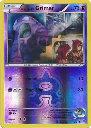 Team Aqua's Grimer Reverse Holo 7 Normal