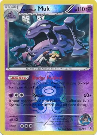 Team Aqua's Muk Reverse Holo 8 Normal