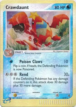 Crawdaunt Reverse Holo 13 Normal