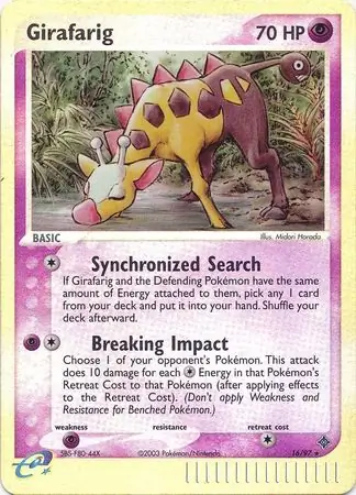 Girafarig Reverse Holo 16 Normal
