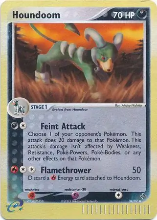 Houndoom Reverse Holo 34 Normal