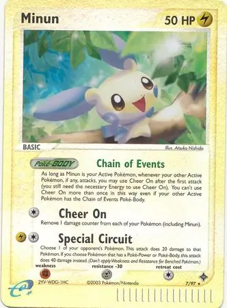 Minun Reverse Holo 7