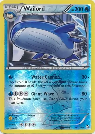 Wailord Reverse Holo 26 Normal