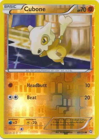 Cubone Reverse Holo 60 Normal