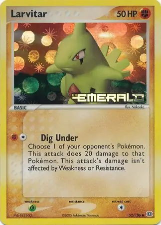 Larvitar Reverse Holo 52