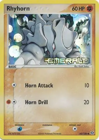 Rhyhorn Reverse Holo 62