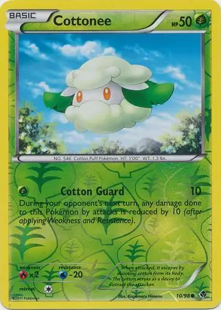 Cottonee Reverse Holo 10 Normal