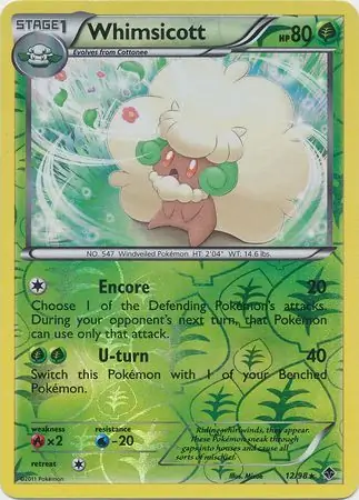 Whimsicott Reverse Holo 12 Normal