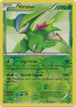 Virizion Reverse Holo 17 Normal