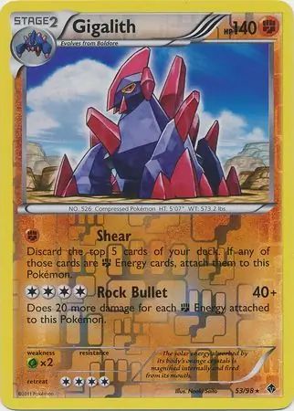 Gigalith Reverse Holo 53 Normal
