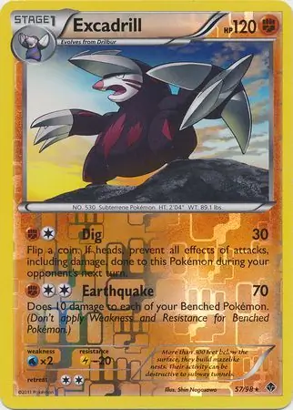Excadrill Reverse Holo 57 Normal