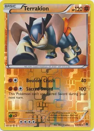 Terrakion Reverse Holo 63 Normal