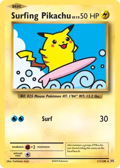 Surfing Pikachu 111 Normal