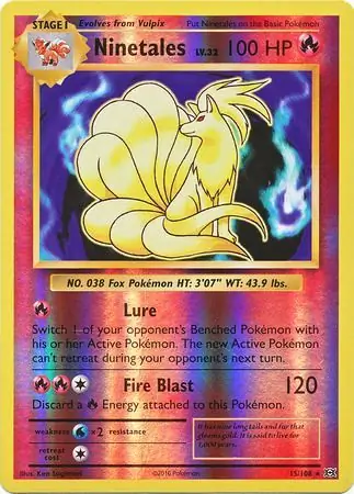 Ninetales Reverse Holo 15 Normal