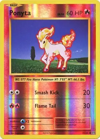 Ponyta Reverse Holo 19 Normal